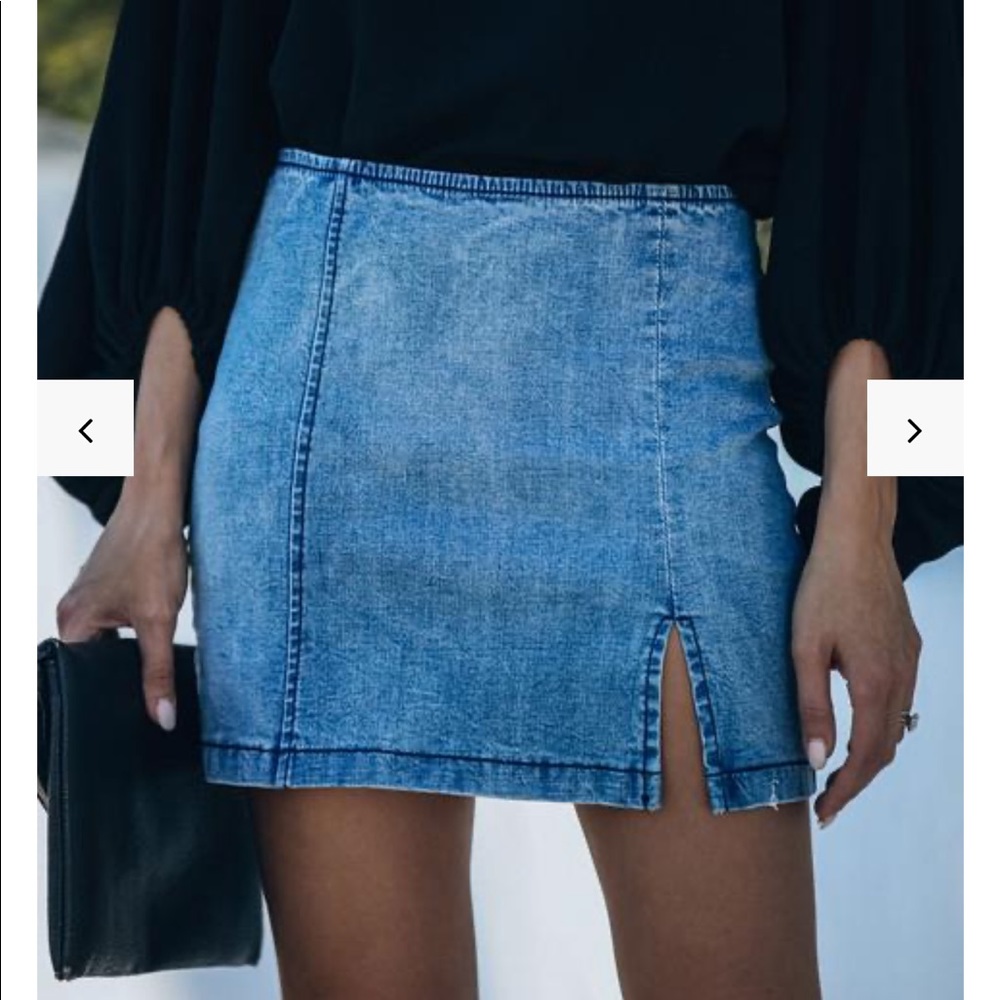 La Quinta denim skirt from Vici